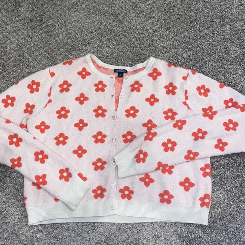 Cute Flower Pinkish Cardigan!!